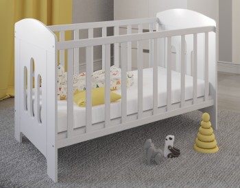Łóżeczko niemowlęce w kolorze białym Classic II