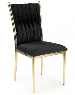 Velvetowe krzesło glamour na złotym stelażu K436