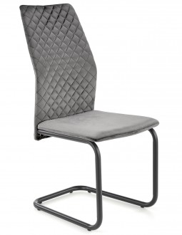 Krzesło na płozie tapicerowane tkaniną velvet K444 Halmar
