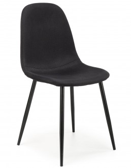 Czarne krzesło do jadalni na metalowych nogach K449