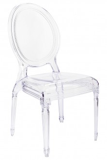 Transparentne krzesło bez podłokietników Prince