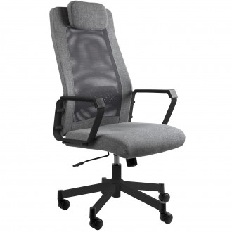 Krzesło biurowe obrotowe Fox czarny/szary
