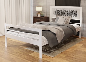 Dwuosobowe łóżko z metalu w stylu industrialnym ŁK.002 120x200