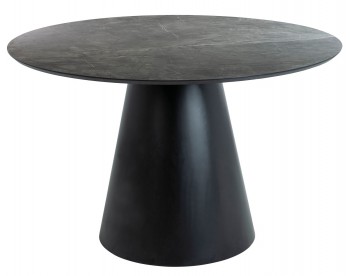 Okrągły stół Angel efekt szarego marmuru