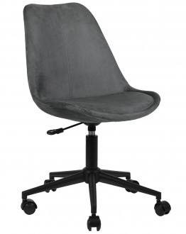 Obrotowe krzesło na kółkach z tkaniny aksamitnej Eris Vic