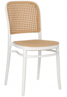 Plastikowe krzesło z imitacją plecionki wiedeńskiej Antonio