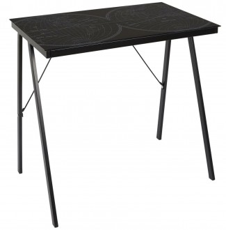 Czarne biurko ze szklanym blatem Navigo