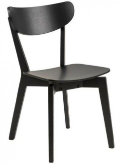 Stylowe krzesło do jadalni bez podłokietników Roxby Actona czarne