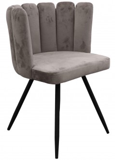 Designerskie krzesło z weluru do jadalni Paum Vic