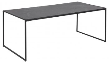 Czarny stolik kawowy w imitacji marmuru Oxford 120x60