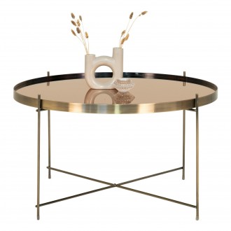 Złoty stolik do salonu w stylu glamour Venezia duży