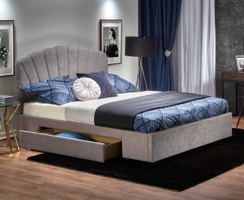Tapicerowane łóżko z wysokim zagłówkiem Gabriella 160