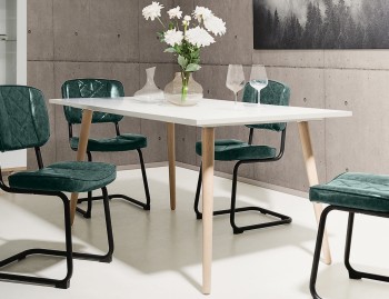 Nierozkładany stół do jadalni w stylu skandynawskim Goteborg 160x90