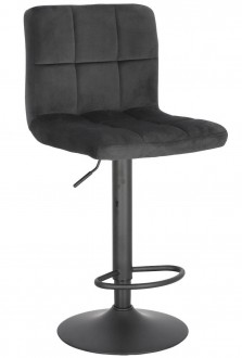 Regulowane krzesło barowe z weluru Dafne VIC