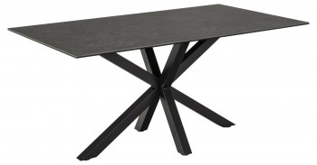 Czarny stół z ceramicznym blatem Heaven 160x90