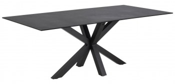 Czarny stół z ceramicznym blatem Heaven 200x100