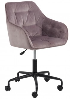 Obrotowe krzesło do biurka z tkaniny welwetowej Brooke VIC