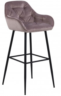 Wysokie krzesło barowe z tkaniny aksamitnej Brooke VIC Actona