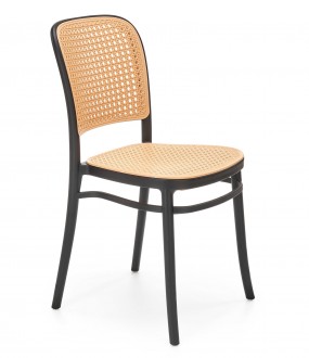 Sztaplowane krzesło z polipropylenu imitującego rattan K483