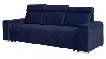 Sofa 3 os. z funkcją spania i ruchomymi zagłówkami Swing