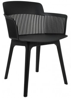Plastikowe krzesło do jadalni w kolorze czarnym Torre