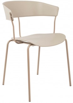 Krzesło do jadalni i kawiarni z plastikowym siedziskiem Jett