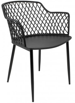 Ażurowe krzesło z tworzywa do jadalni i kawiarni Binn