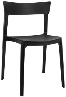 Czarne krzesło kawiarniane z polipropylenu Fritz