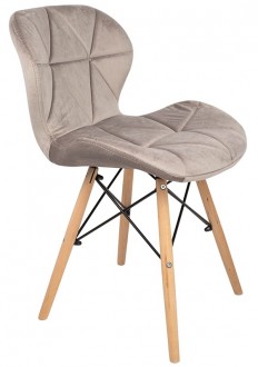 Welurowe krzesło do jadalni w stylu skandynawskim Klipp Velvet