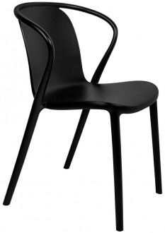 Czarne krzesło kawiarniane z polipropylenu Sparks