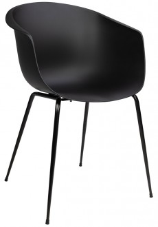 Czarne krzesło do kawiarni i jadalni Ralf