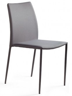 Krzesło Design w całości tapicerowane tkaniną PVC szare