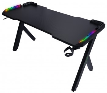 Biurko dla graczy komputerowych z kolorowym oświetleniem Y-Striker