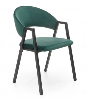 Velvetowe krzesło z podłokietnikami K473