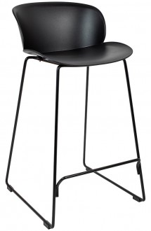 Wysokie krzesło barowe z plastikowym siedziskiem i oparciem Alto 66