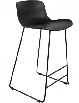 Krzesło barowe z plastikowym siedziskiem Coma