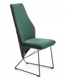 Oryginalne krzesło tapicerowane tkaniną welurową K485