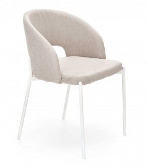 Tapicerowane krzesło do jadalni na białych nogach K486