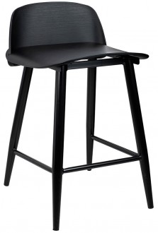 Czarne krzesło barowe z oparciem Boogy 60