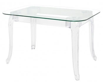 Designerski stół do jadalni ze szklanym blatem King 120