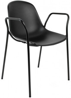 Krzesło z plastikowym siedziskiem Resol Arm z podłokietnikami