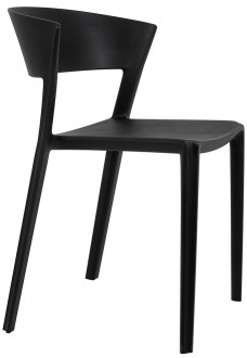 Plastikowe krzesło bez podłokietników do domu i kawiarni Jasper