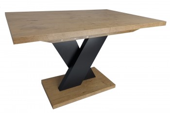 Rozkładany stół do jadalni w stylu industrialnym Oskar dąb lancelot