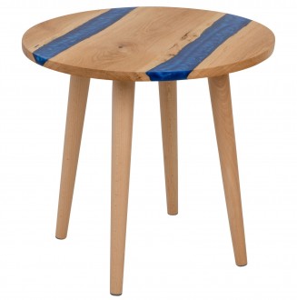 Drewniany stolik do salonu z żywicą Wood Exclusive natural
