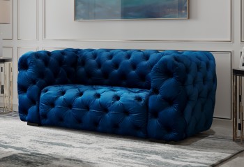 Pikowana sofa glamour do salonu Diamond 2-osobowa
