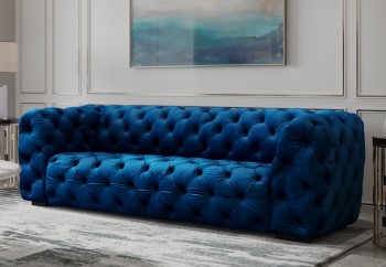 Pikowana sofa glamour do salonu Diamond 3-osobowa