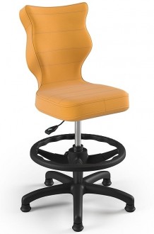 Krzesło dziecięce do biurka Petit Black z podnóżkiem rozmiar 4 (133-159 cm)