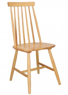 Krzesło patyczak z drewna kauczukowego Wopy naturalne