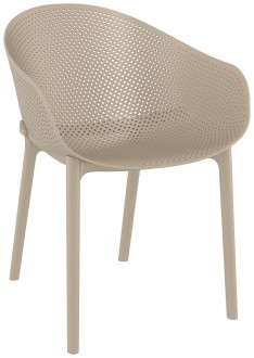 Plastikowe krzesło Sky z ażurowym siedziskiem