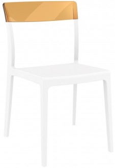 Krzesło kawiarniane Flash White bez podłokietników